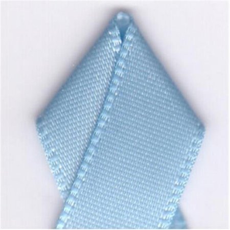 PAPILION Papilion R074400060308100Y .25 in. Double-Face Satin Ribbon 100 Yards - Blue Topaz R074400060308100Y